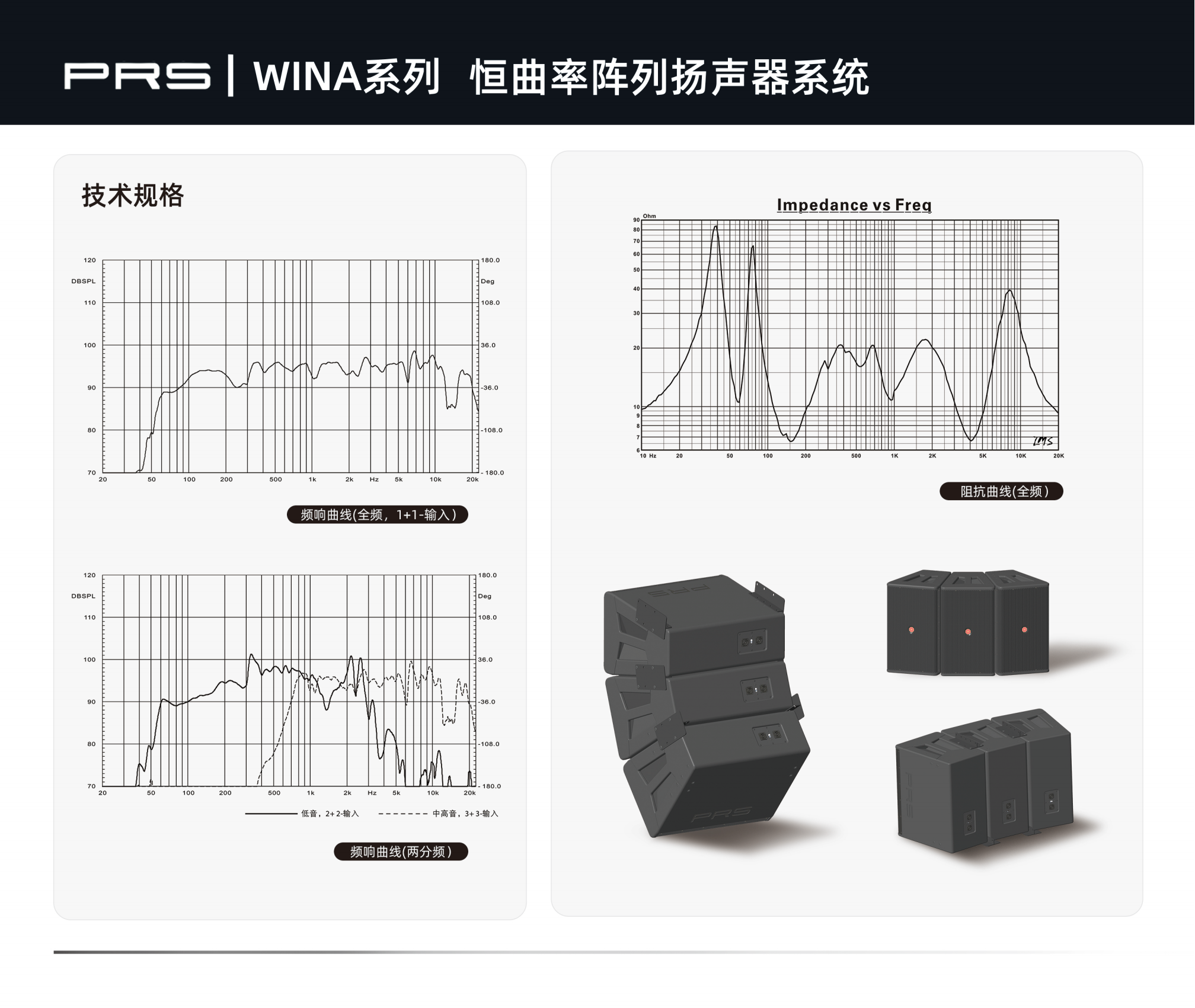PRS PRS一级香蕉视频在线 WINA系列恒曲率阵列扬声器系统WINA312H/312W/312N/312I